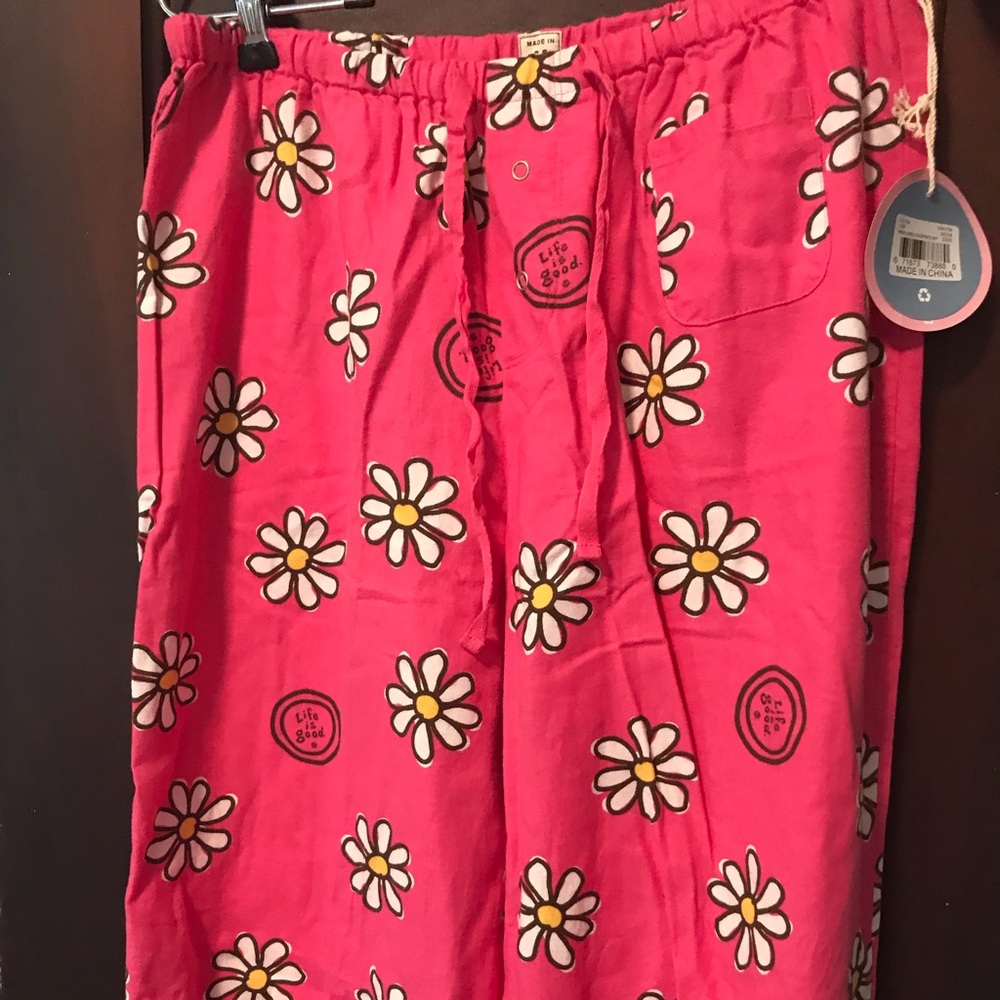 Pink Life Is Good pajama pants
